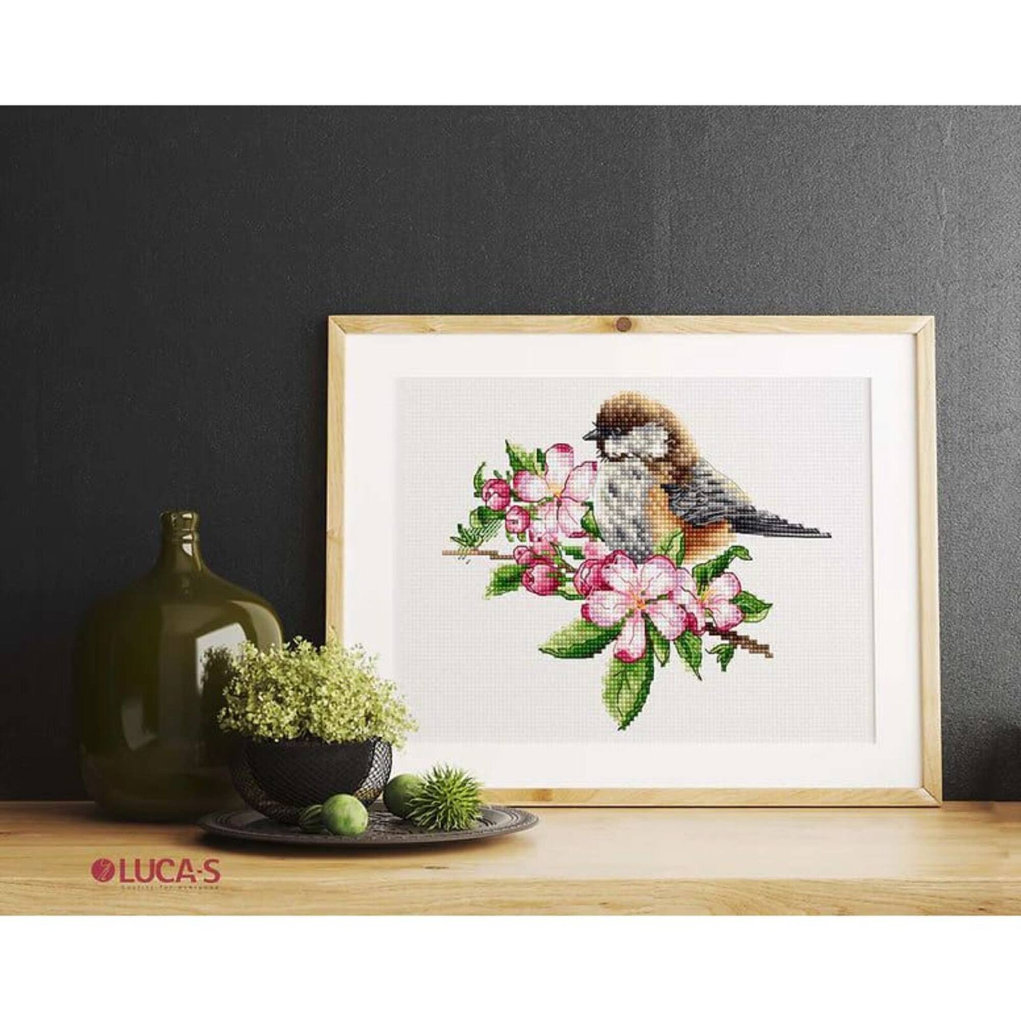 Luca-s The Tit On The Branch Counted Cross Stitch Kit